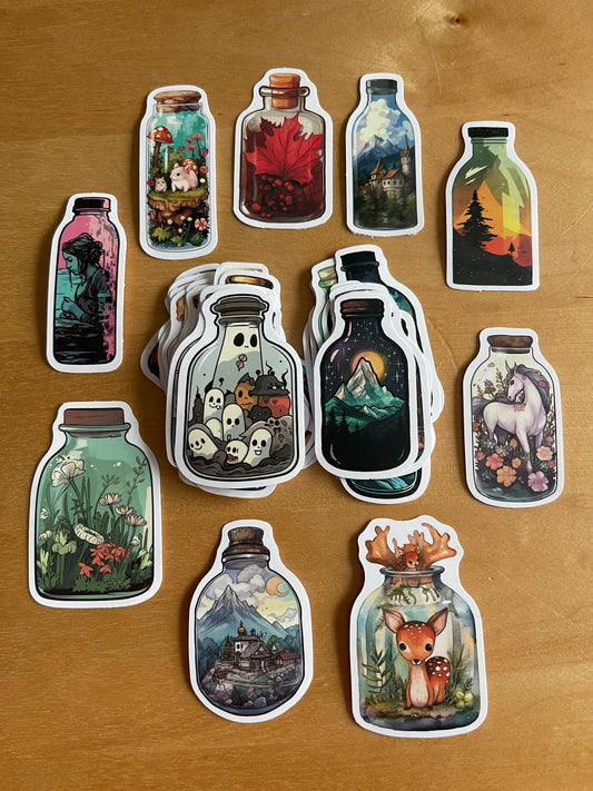 [5 PIECES] World in a Bottle Sticker Surprise Set