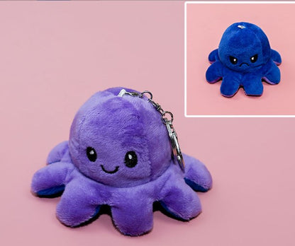 [1 PIECE] Reversible Octopus Plush Keychain