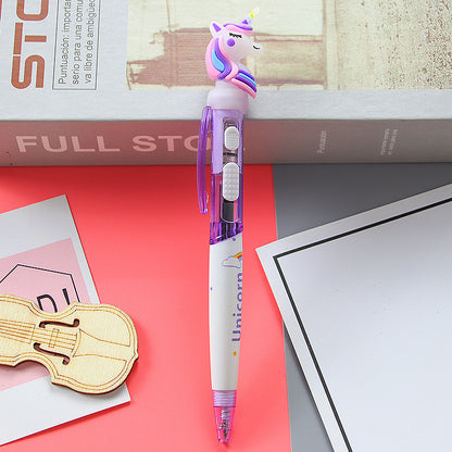 [1 PIECE] Light-up Unicorn Retractable Gel Pen