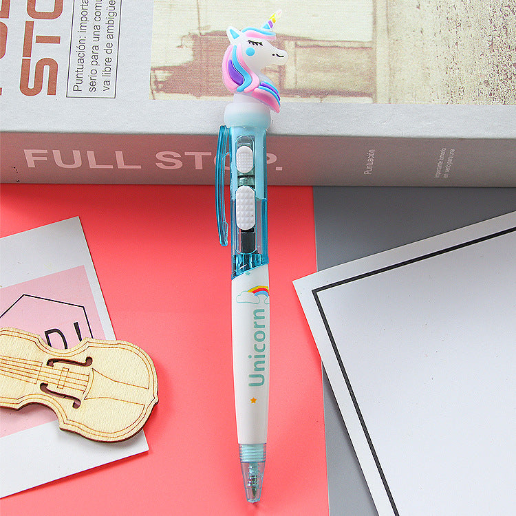 [1 PIECE] Light-up Unicorn Retractable Gel Pen