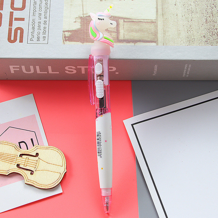 [1 PIECE] Light-up Unicorn Retractable Gel Pen