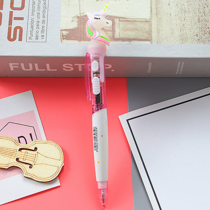 [1 PIECE] Light-up Unicorn Retractable Gel Pen