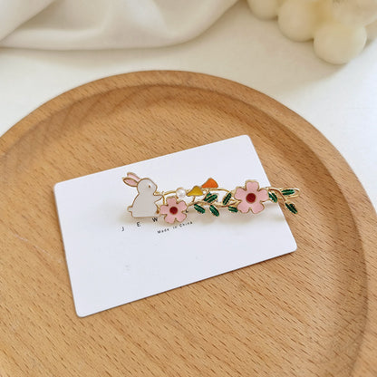 [1 PIECE] Cute Bunny and Flowers Hair Clip