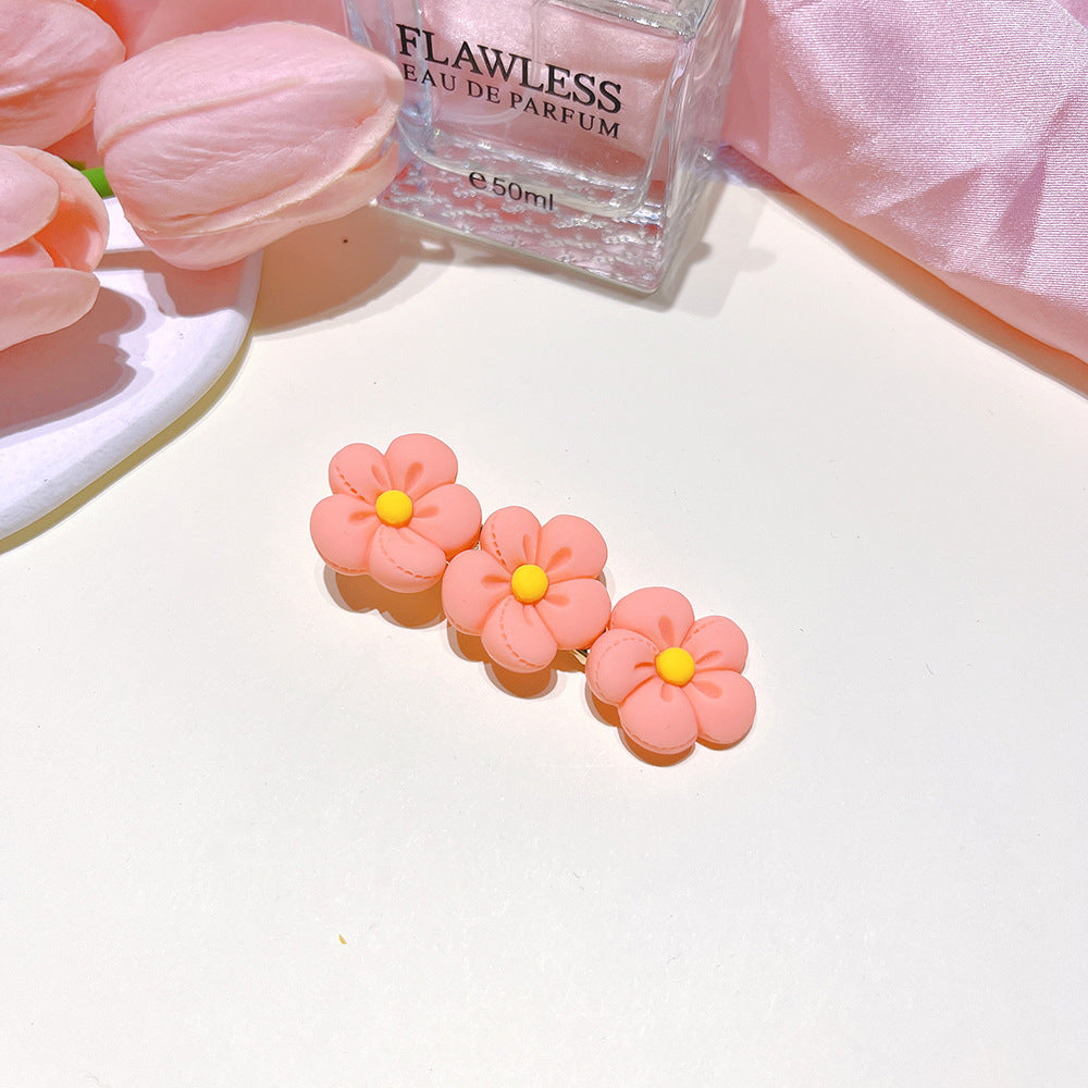 [2 PIECES] Colorful Resin Flower Hair Clips