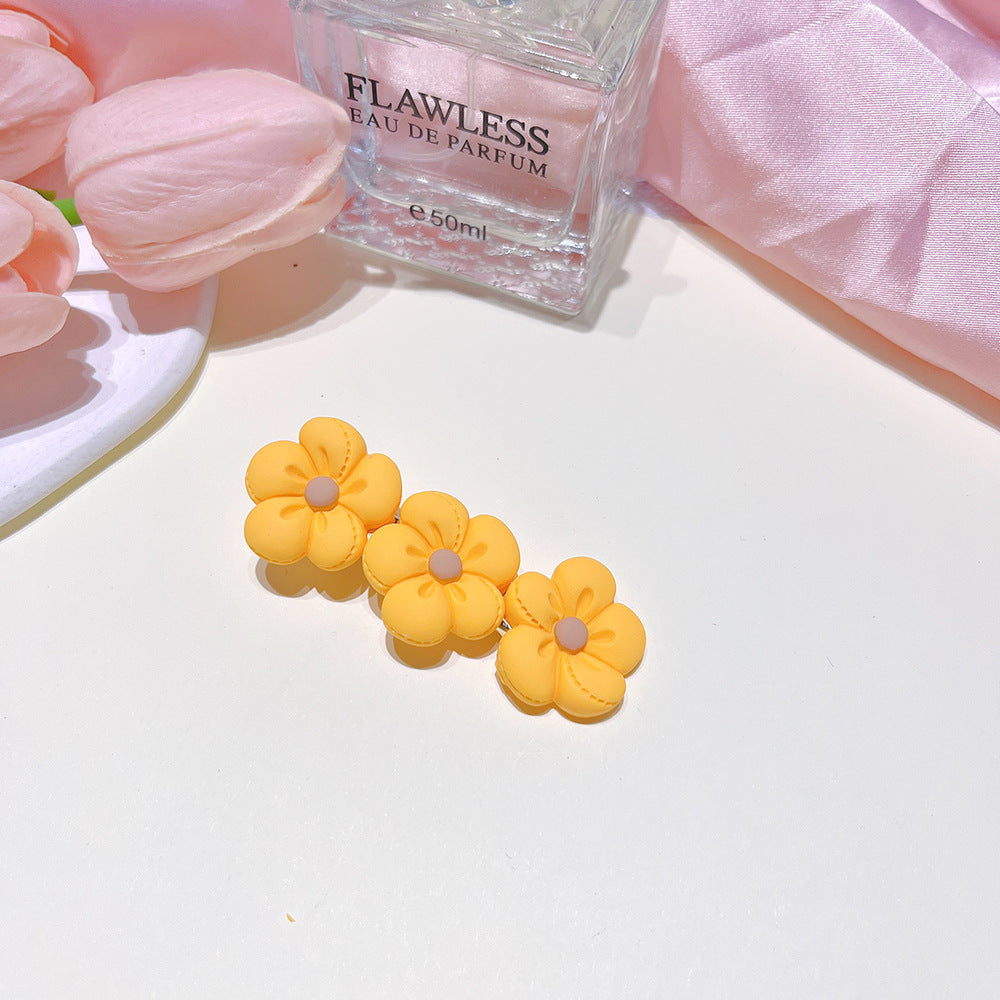 [2 PIECES] Colorful Resin Flower Hair Clips