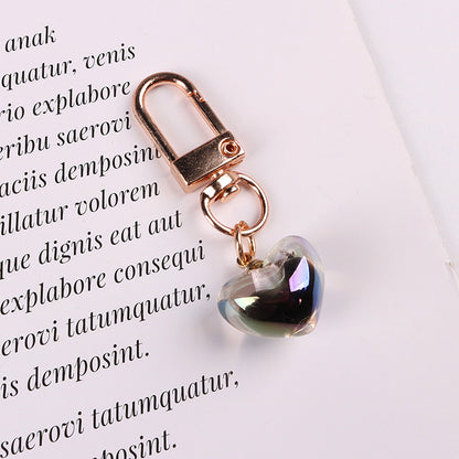 [1 PIECE] Colored Resin Heart Keychain/Bag Pendant