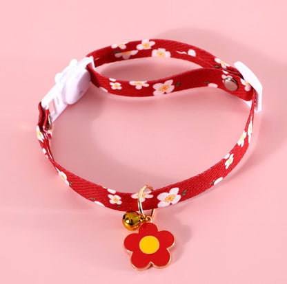 [1 PIECE] Cute Cotton Polyester Flower Pet Collar