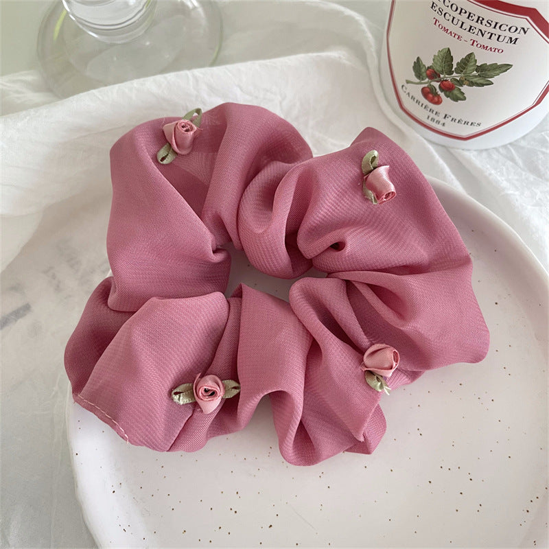 [1 PIECE] Silky Scrunchie with Roses